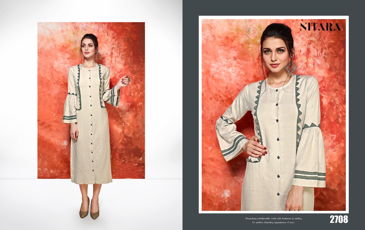 Nitara colors casual Wear with different patterns concept of kurtis
