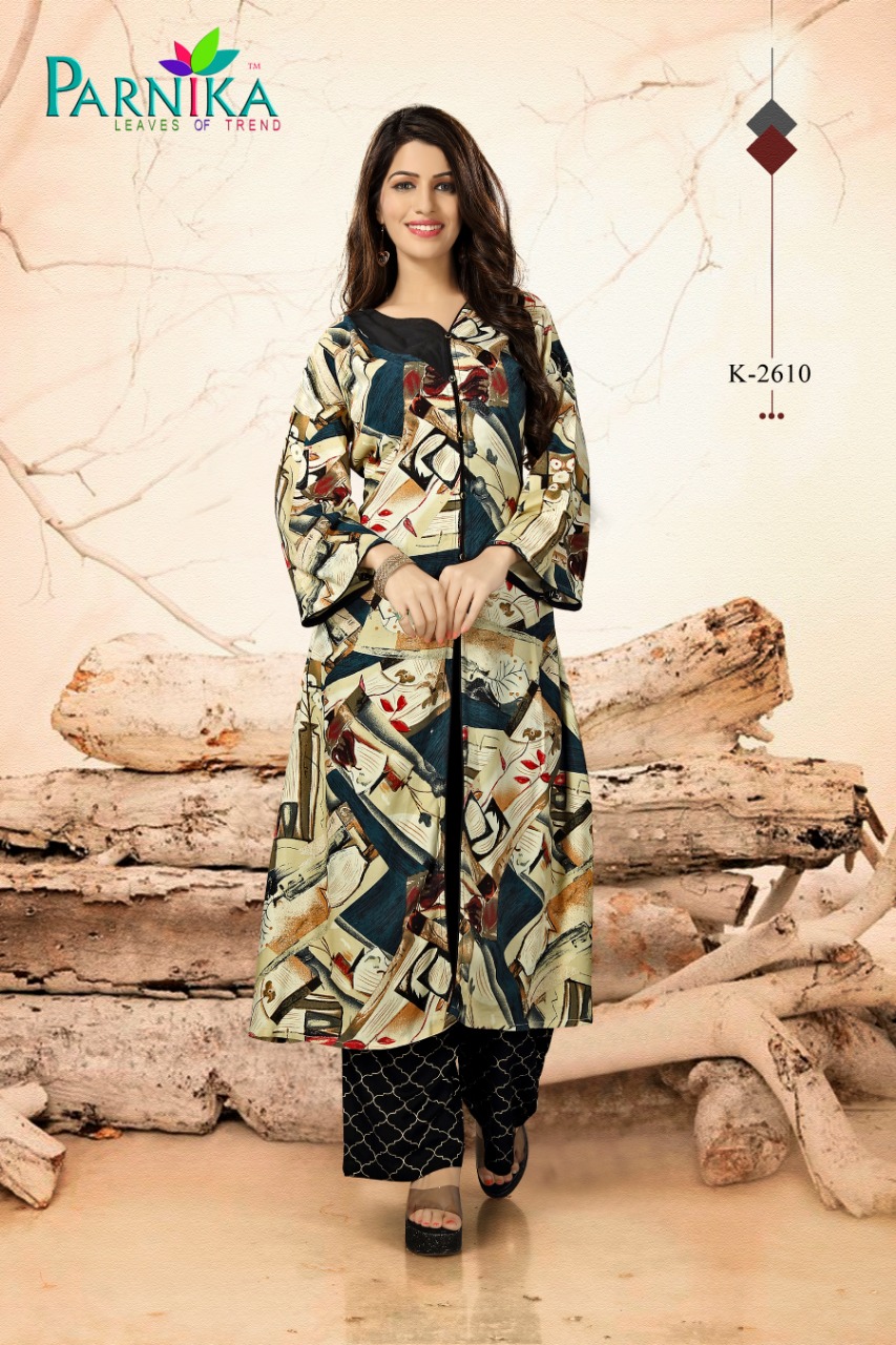 Parnika signature kurti with different style skirts and plazzo concept
