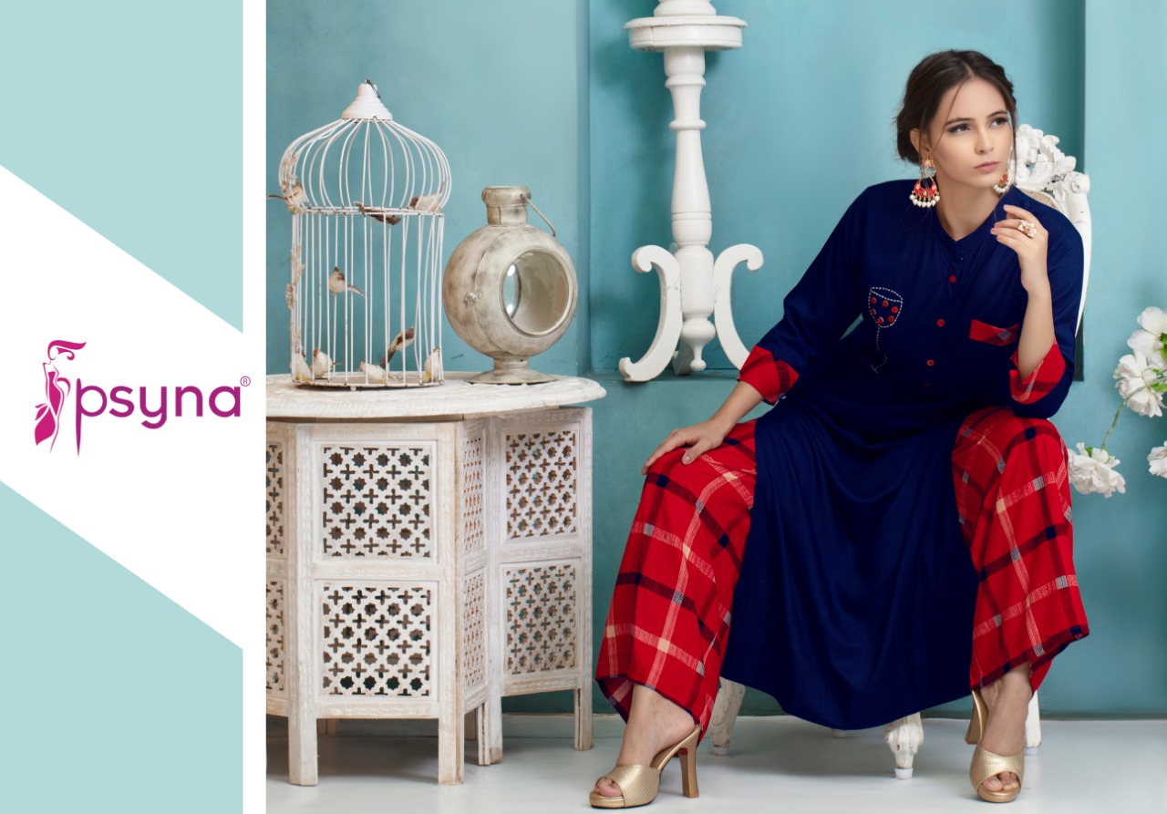 Psyna presenting palazzo house vol 2 daily wear Stylish collection of kurti with plazzo