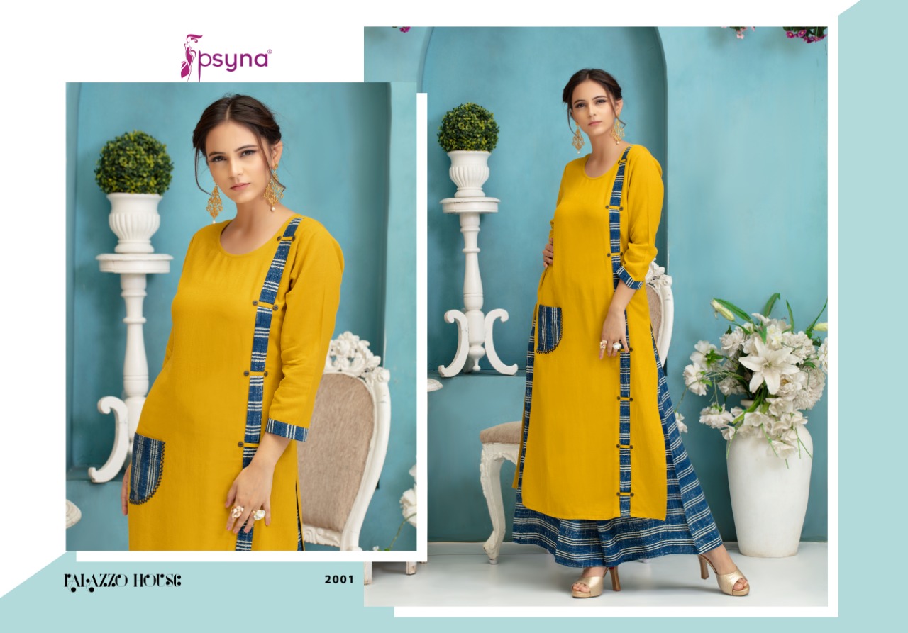 Psyna presenting palazzo house vol 2 daily wear Stylish collection of kurti with plazzo