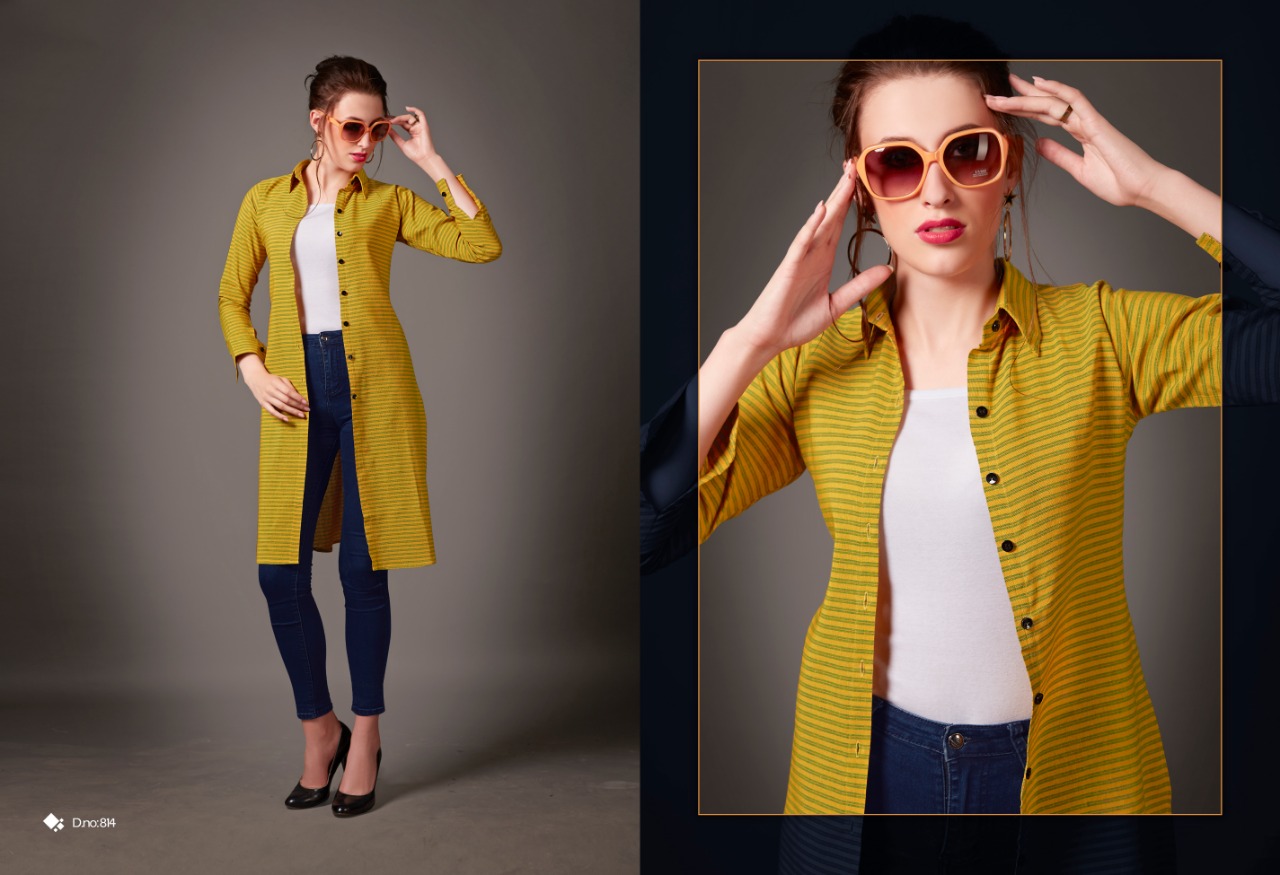 Rani trendz launch top model 2 stylish log shirt weatern look kurtis concept