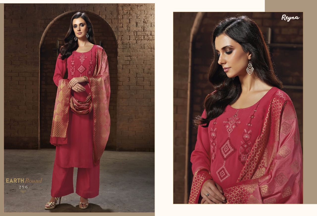 Reyna presents earth bound beautiful semi casual wear collection of salwar kameez