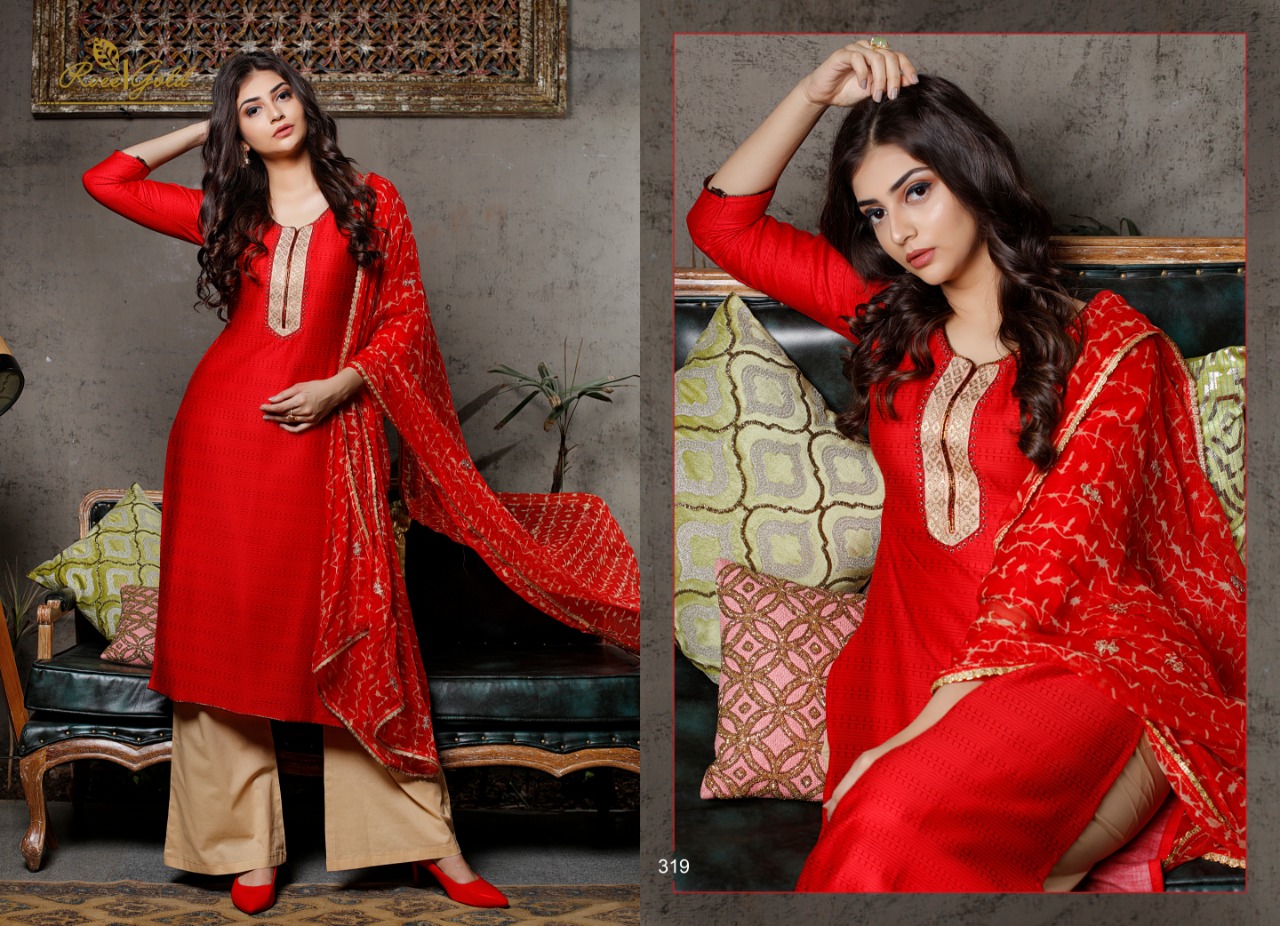 Rvee gold launch festive crush casual elegant look collection of salwar kameez