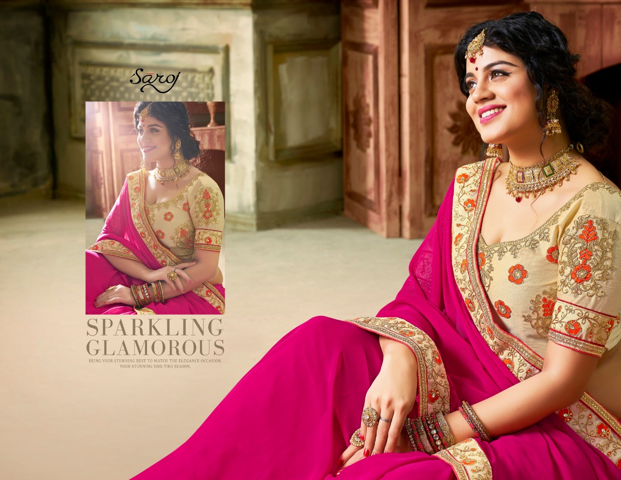 Saroj launch anjali exclusivw heavy traditional collection of sarees