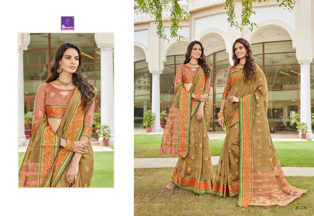 Shangrila disha cotton Exclusive fancy traditional touch collection of sarees