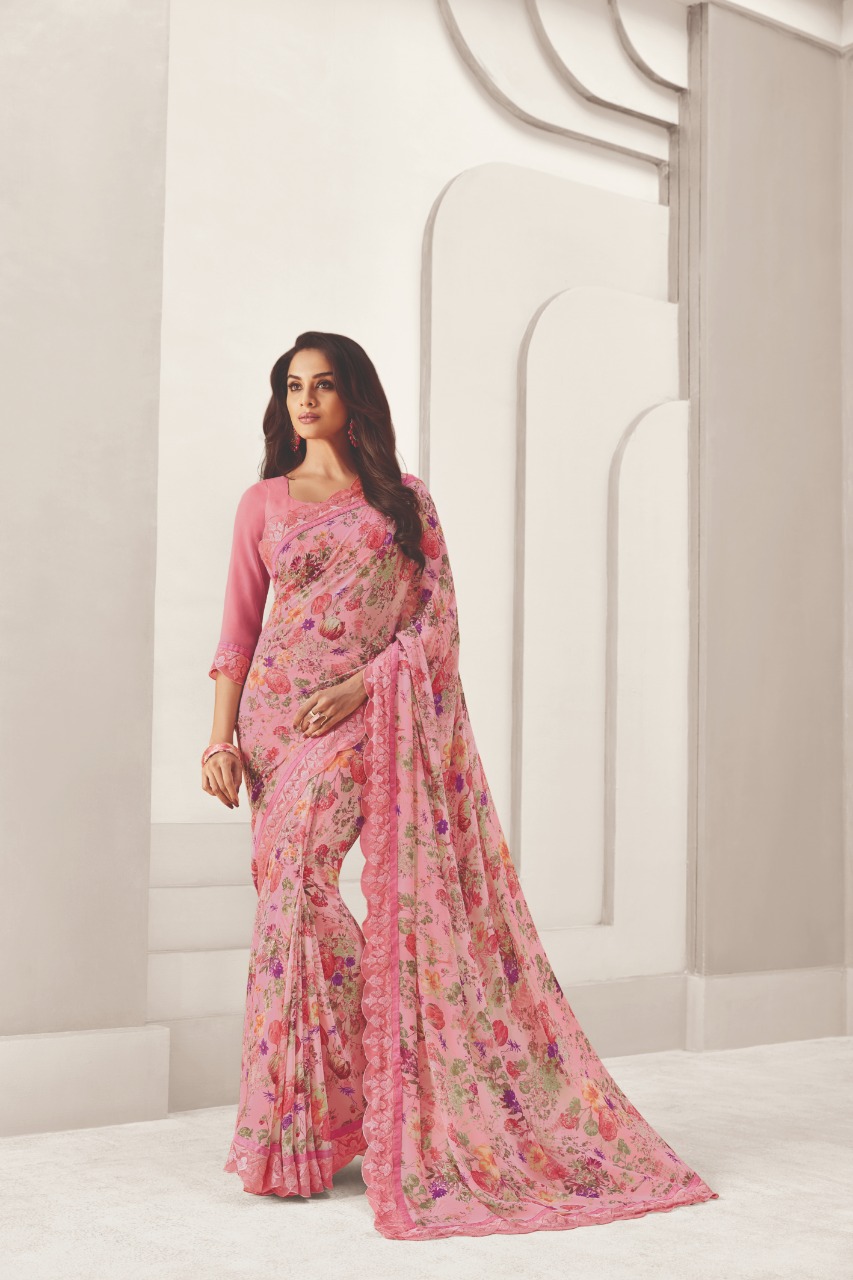 Shangrila kaamini vol 5 floral digital printed sarees collection