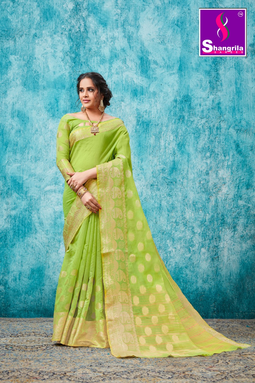 Shangrila launch pastel cotton casual daily wear stylish cotton sarees collection