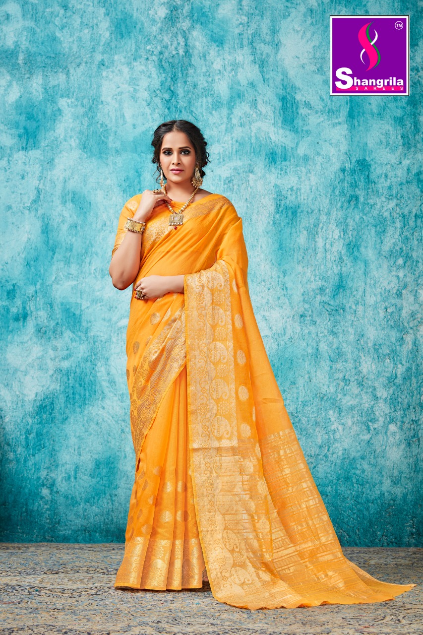 Shangrila launch pastel cotton casual daily wear stylish cotton sarees collection