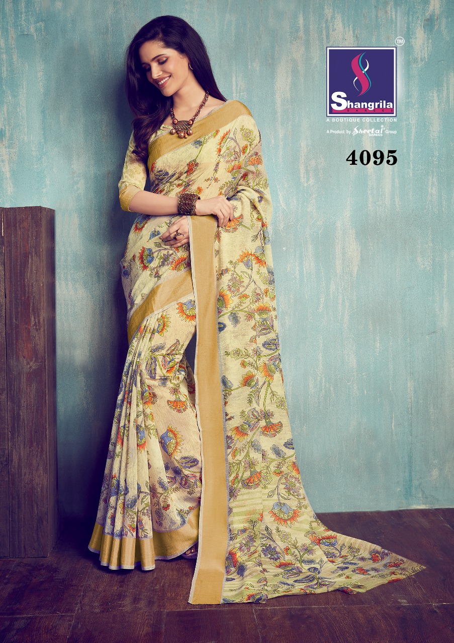 Shangrila presenting organza zari casual stylish trendy look sarees collection