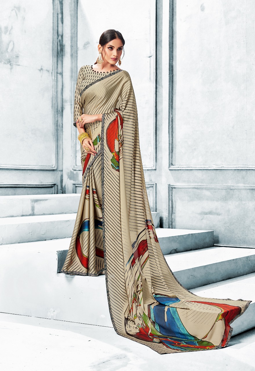 Shangrila Presenting scarlet fancy digital printed sarees collection