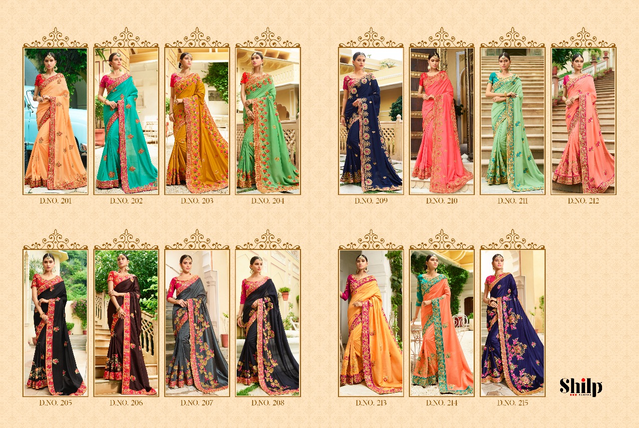 Shilp sarees series 101 heavy designer collection of sarees
