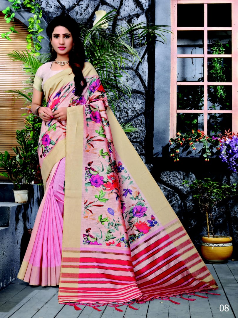 Shree Balkrishna group presents series 01 casual stylish look sarees collection