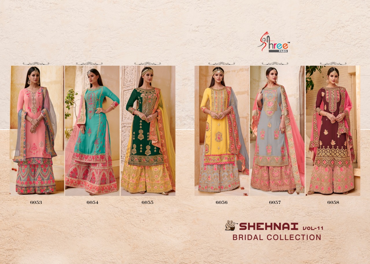 Shree fabs launch shehnai vol 11 festive season heavy bridal collection of salwar kameez