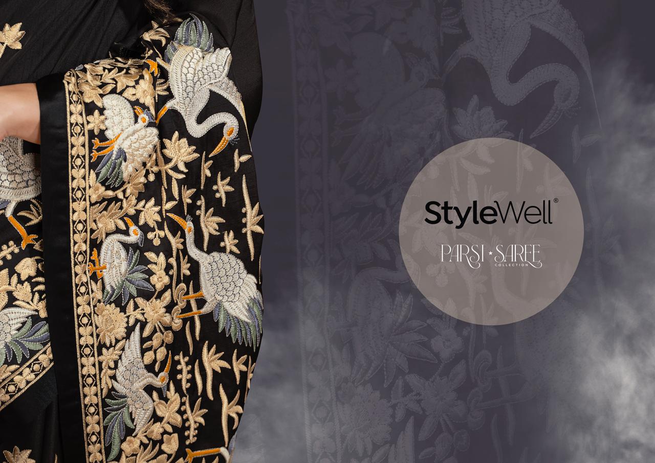 Style well launch parsi saree heavy party wear collection of saree