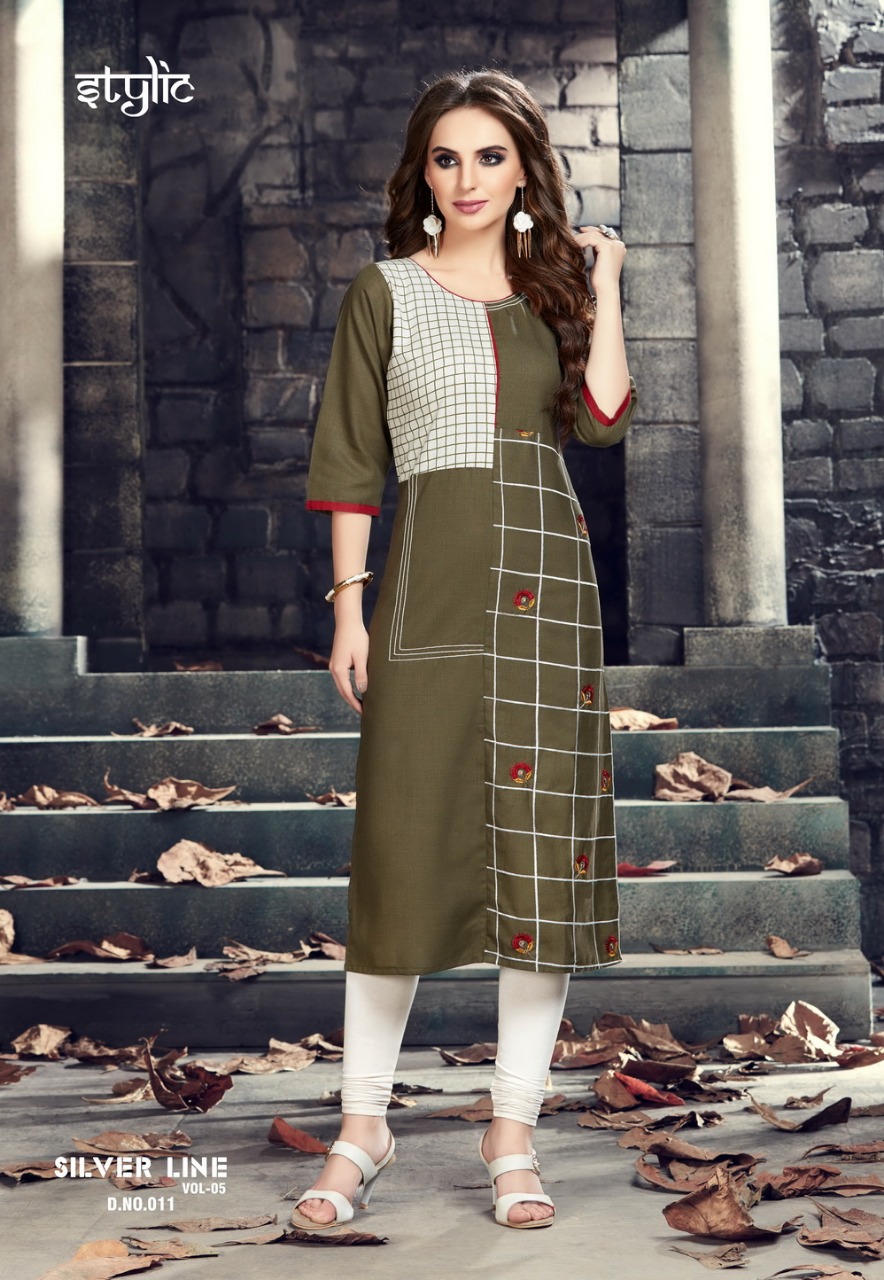 Stylic launch silverline vol 05 casual with different styles collection of kurtis