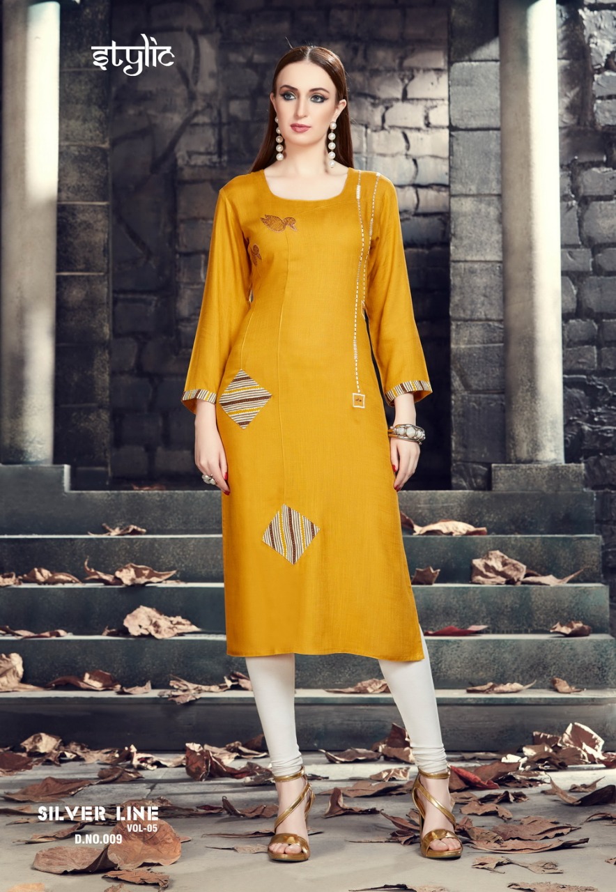 Stylic launch silverline vol 05 casual with different styles collection of kurtis