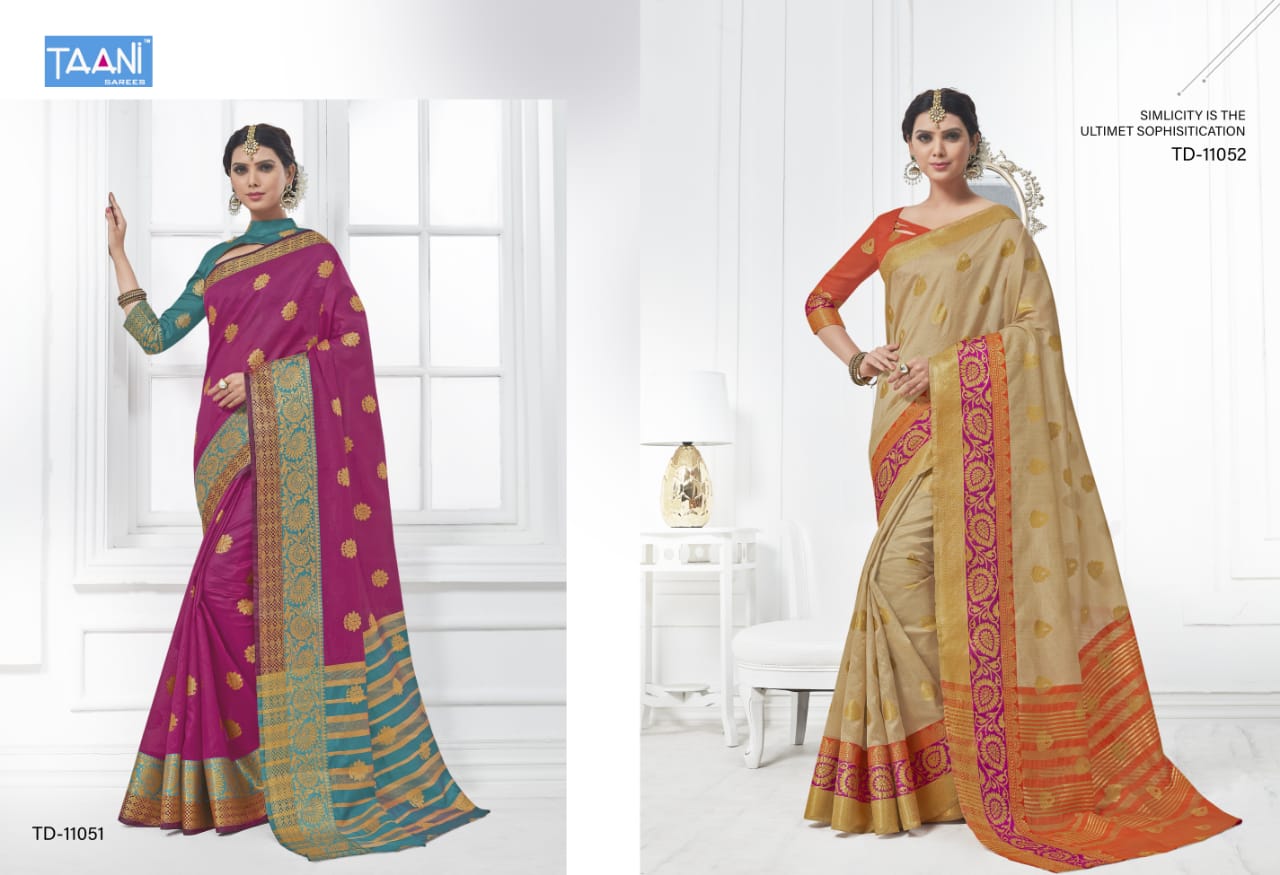 Taani sarees presents malvika beautiful casual wear sarees collection