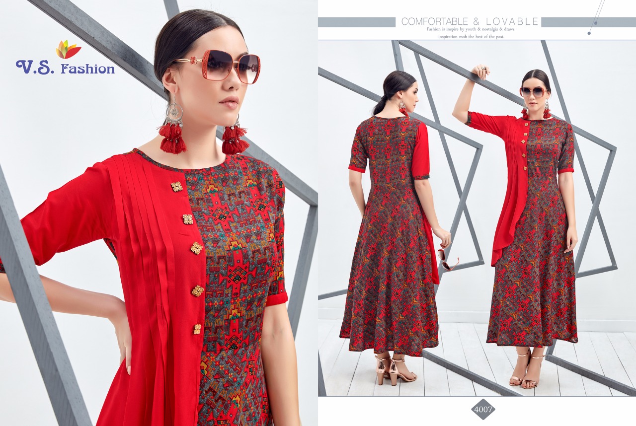 V S Fashion Tulip ready to wear casual kurtis concept