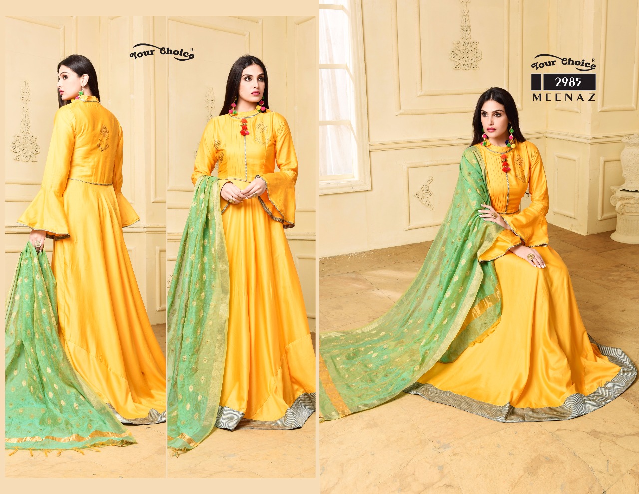Your choice launch meenaz traditional uocoming festive season collection of gowns