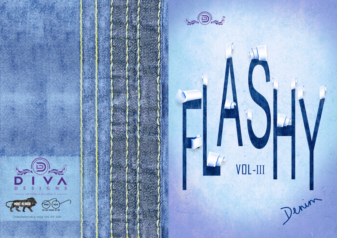 DIVA designer launch FLASHY vol 3 denim western look trendy kurtis concept