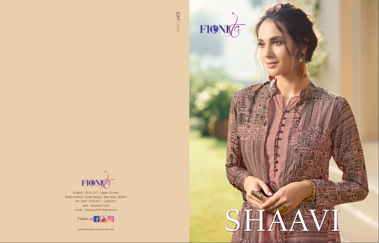Fionista shaavi Exclusive designer concept gown style kurtis collection