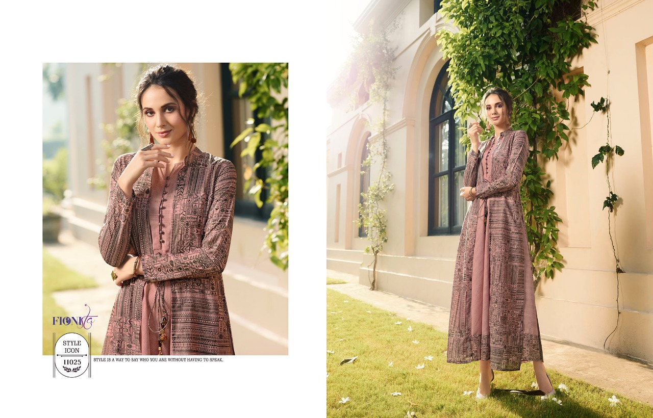 Fionista shaavi Exclusive designer concept gown style kurtis collection