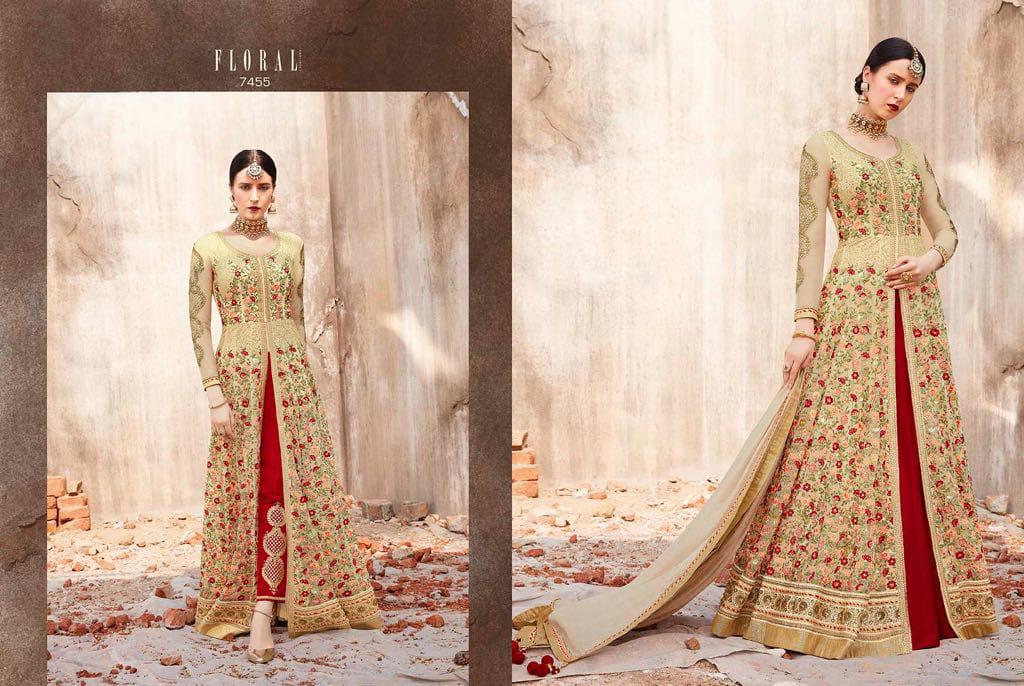 Jinaam dress p LTD presenting floral harmosa heavy bridal collection Of indo weatern gowns