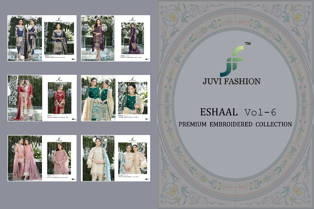 JUVI fashion eshaal vol 6 heavy festive collection of salwar kameez