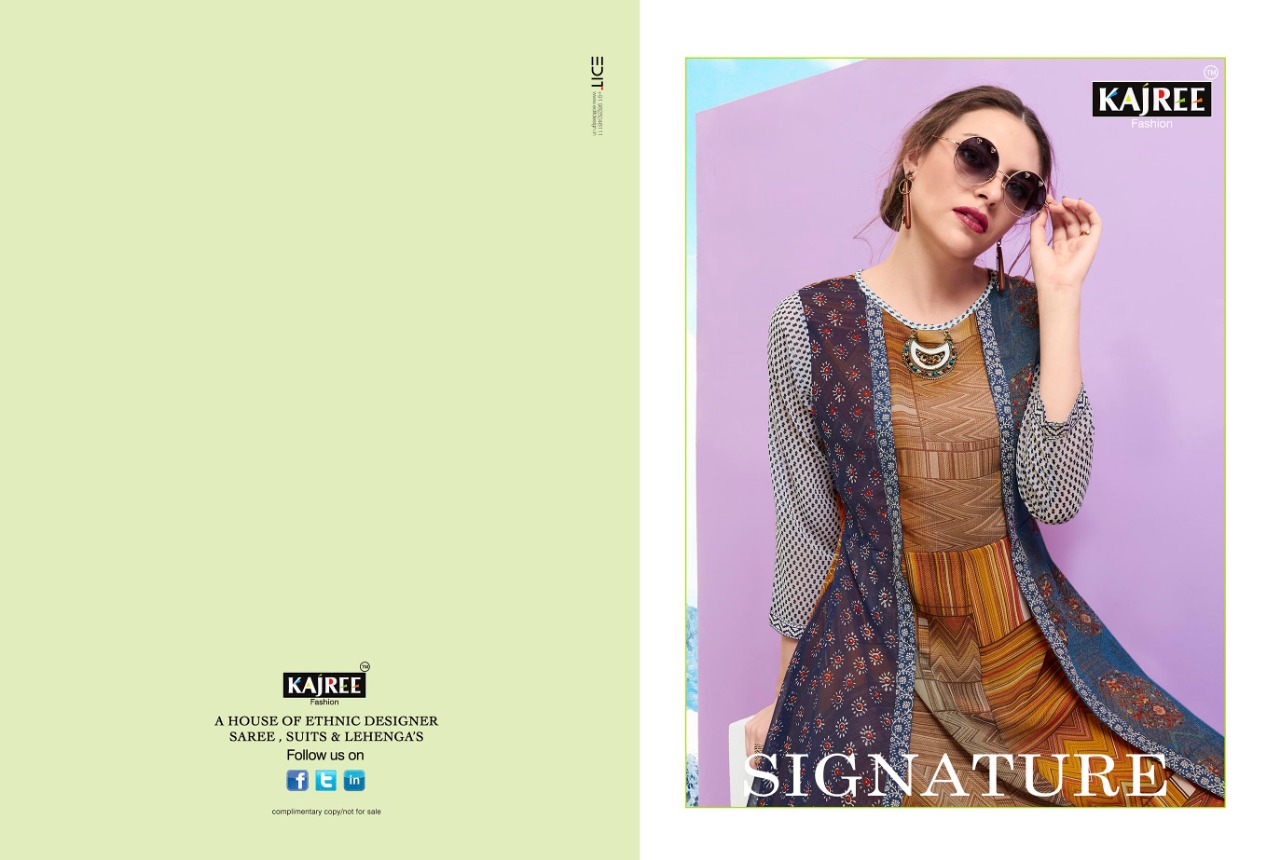 Kajree fashion signature Exclusive fancy Collection Of Kurtis