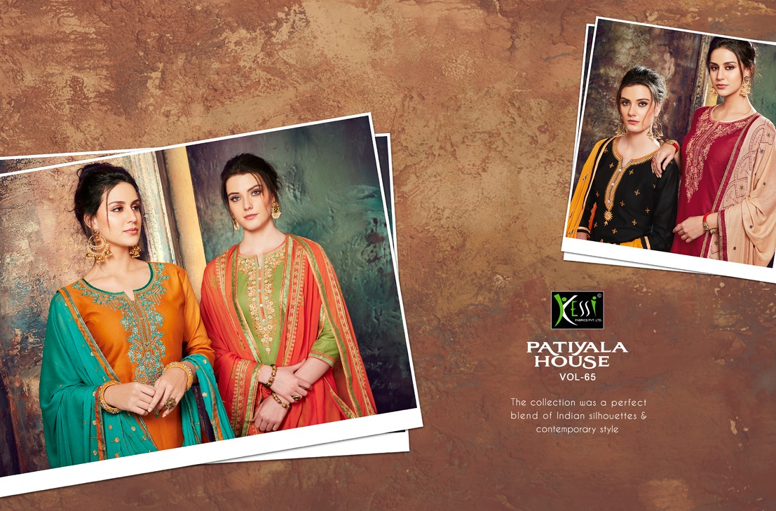 Kessi fabrics presenting patiyala house vol 65 exclusive embroidery work fancy salwar kameez collection