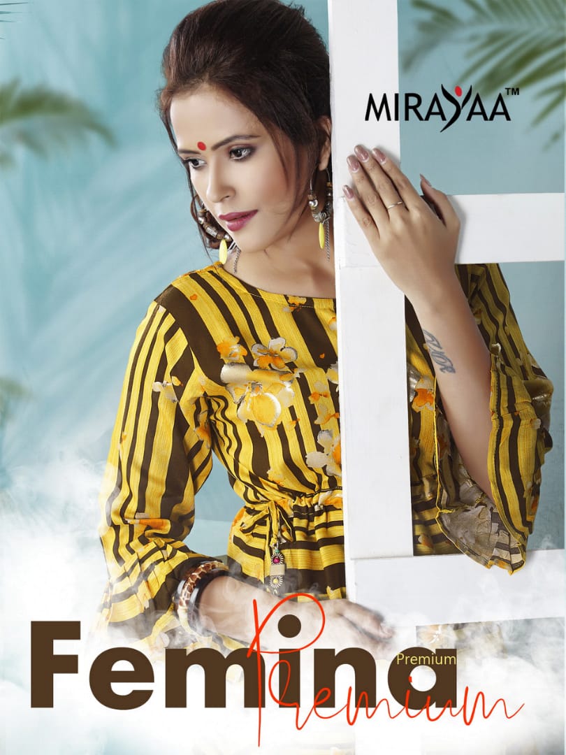 Mirayaa femina premium fancy casual wear Kurti style top with dhoti patiyala concept