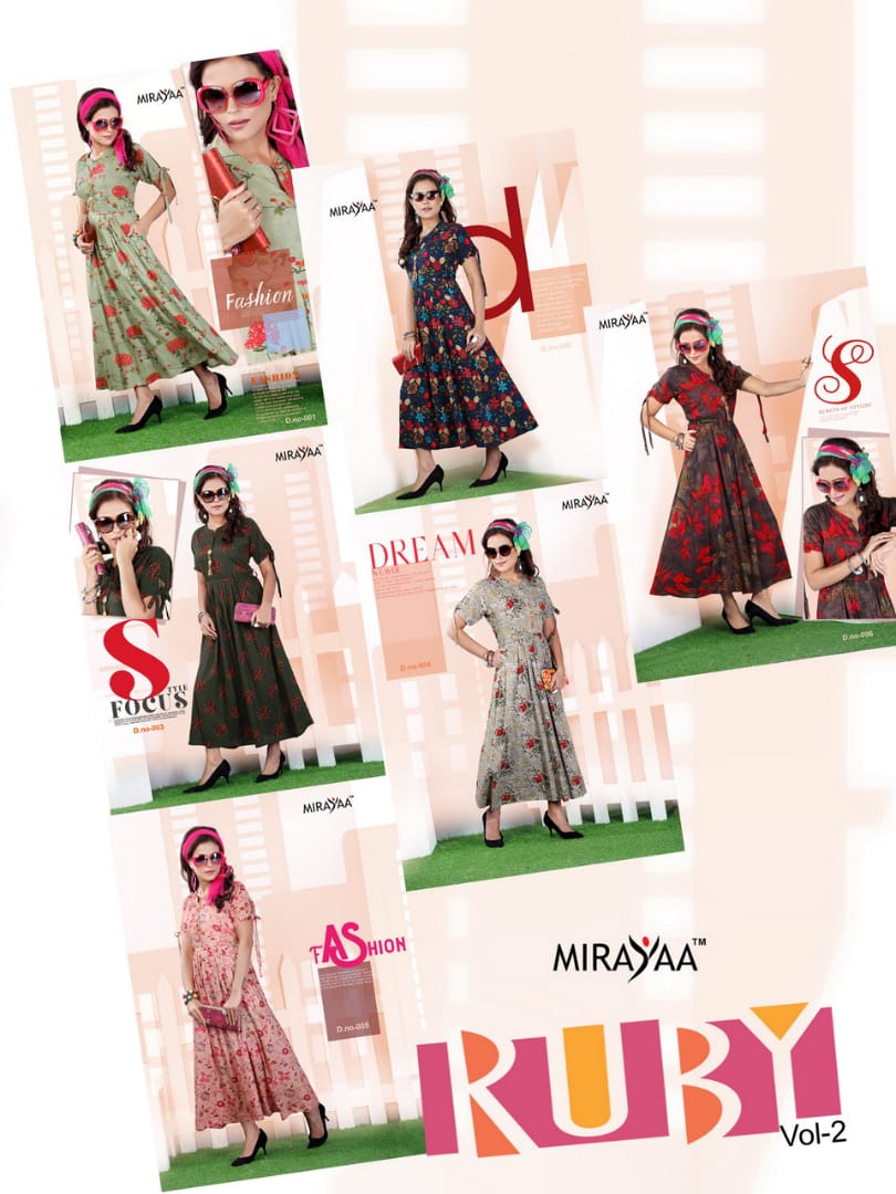Mirayaa ruby vol 2 casual regular wear kurtis collection