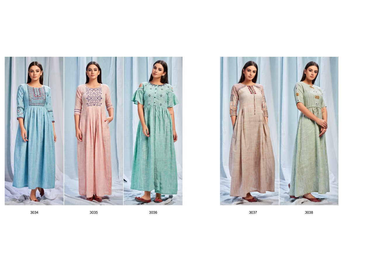 Mrigya Melange beautiful simple casual gown style kurtis concept