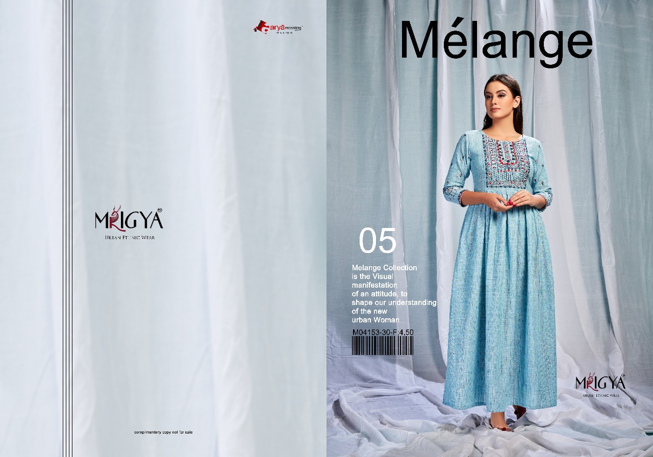 Mrigya Melange beautiful simple casual gown style kurtis concept