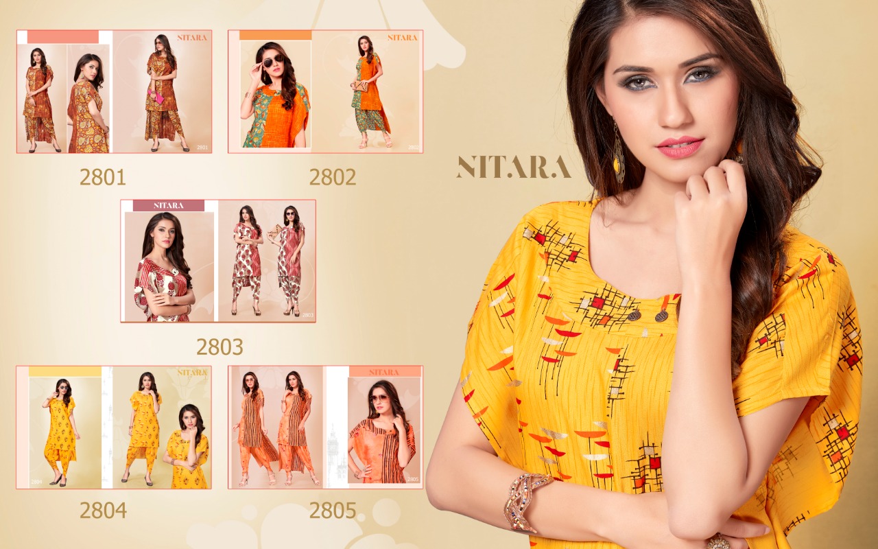 Nitara launch AROKA Differenr pattern trendy look Dhoti pants with kurtis concept