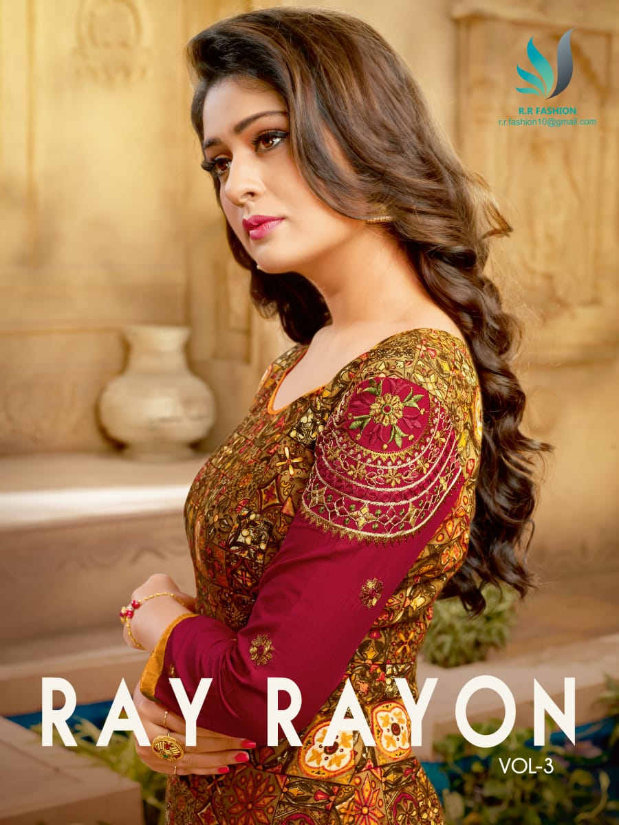 R r fashion presents ray rayon vol 3 casual daily wear salwar kameez collection