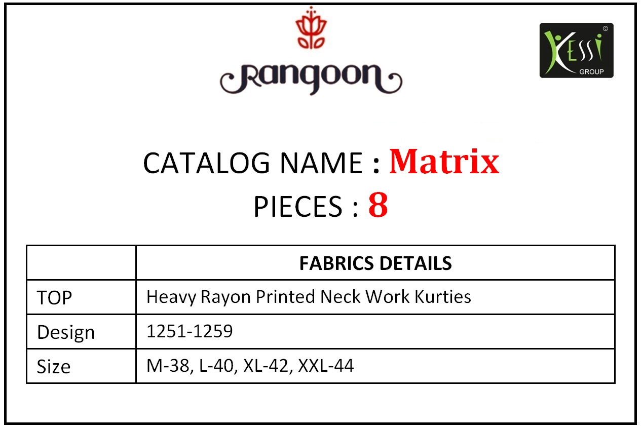 Rangoon matrix casual daily wear kurtis concept