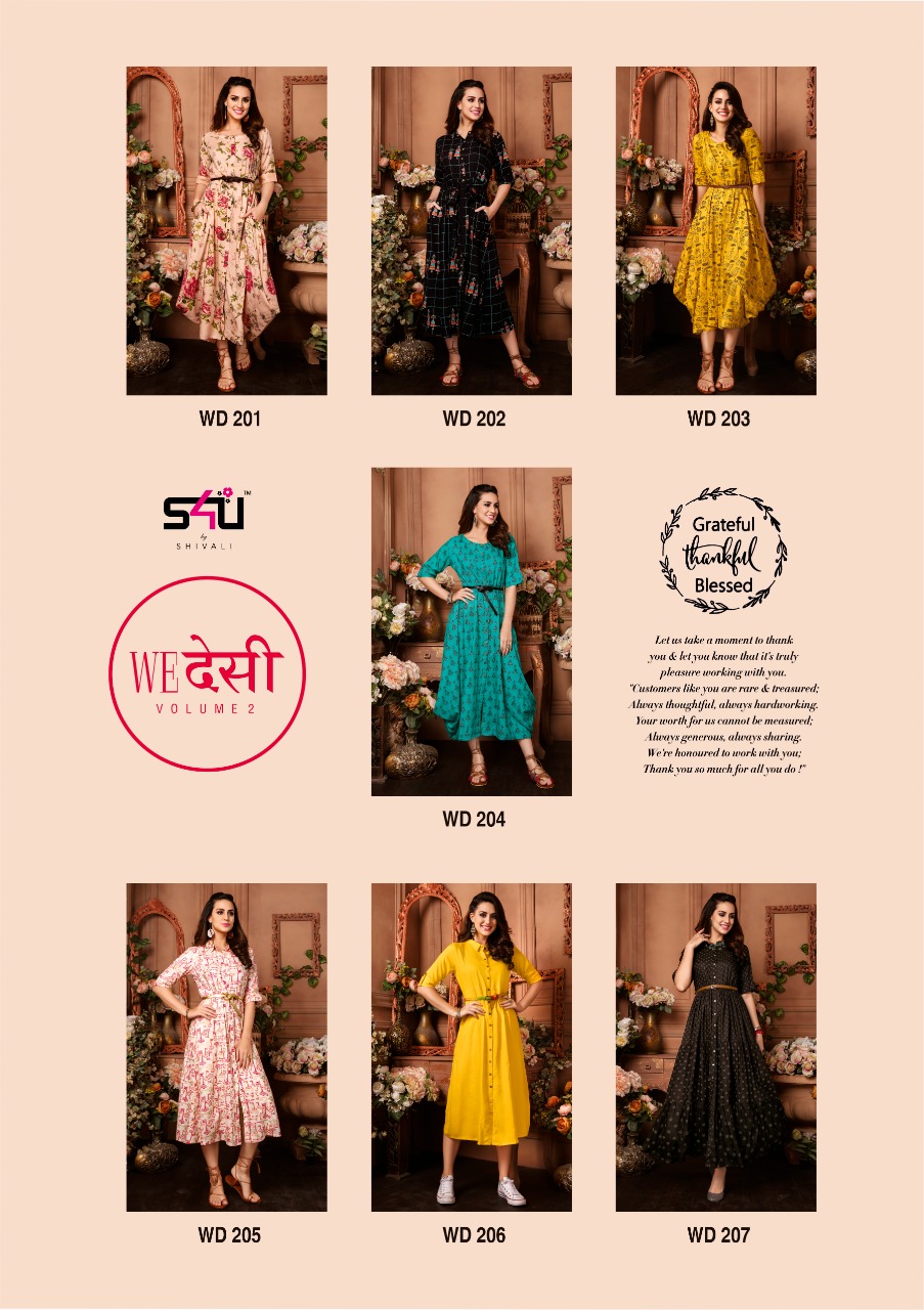 S4u by shivali wedesi 2 printed Kurties Collection dealer