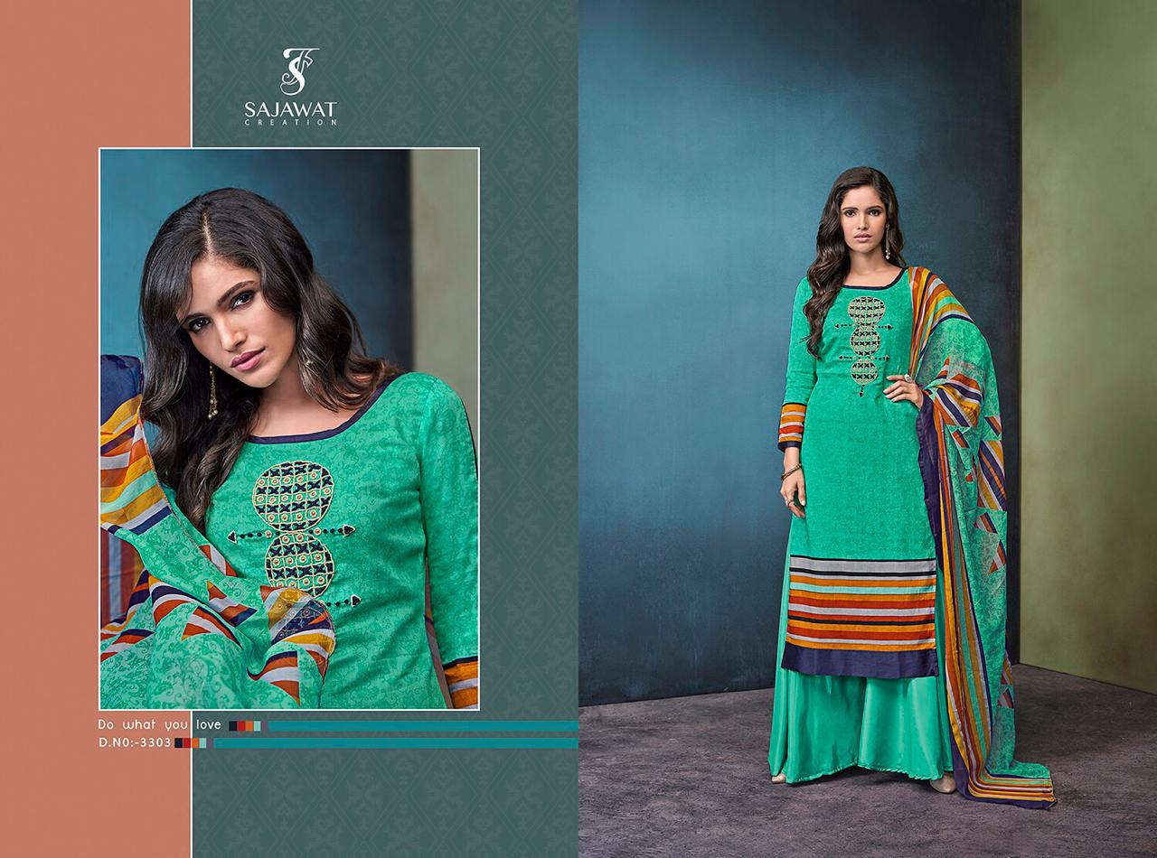 Sajawat creation glory simple casual wear salwar kameez collection