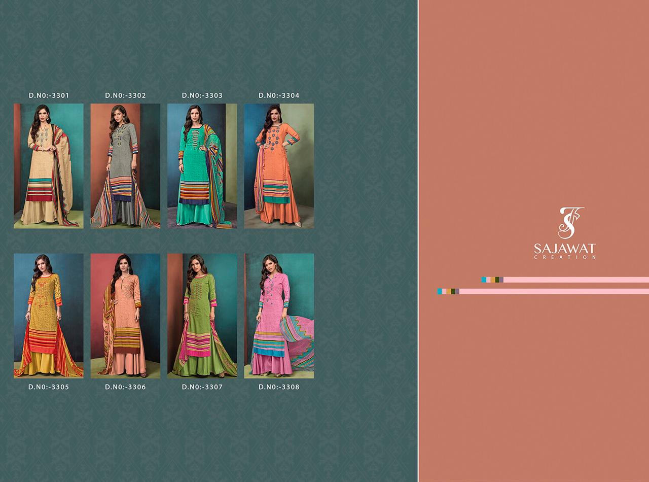 Sajawat creation glory simple casual wear salwar kameez collection