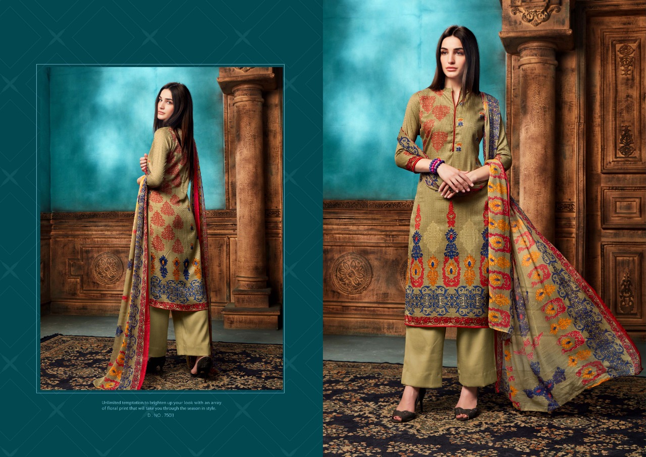 Sargam prints nairra Pashmina designer dress material collection