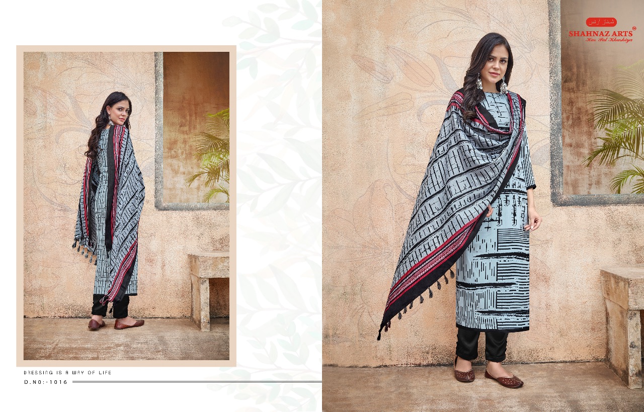Shahnaz arts presents gulshan vol 2 casual winter shawl collection of salwar kameez