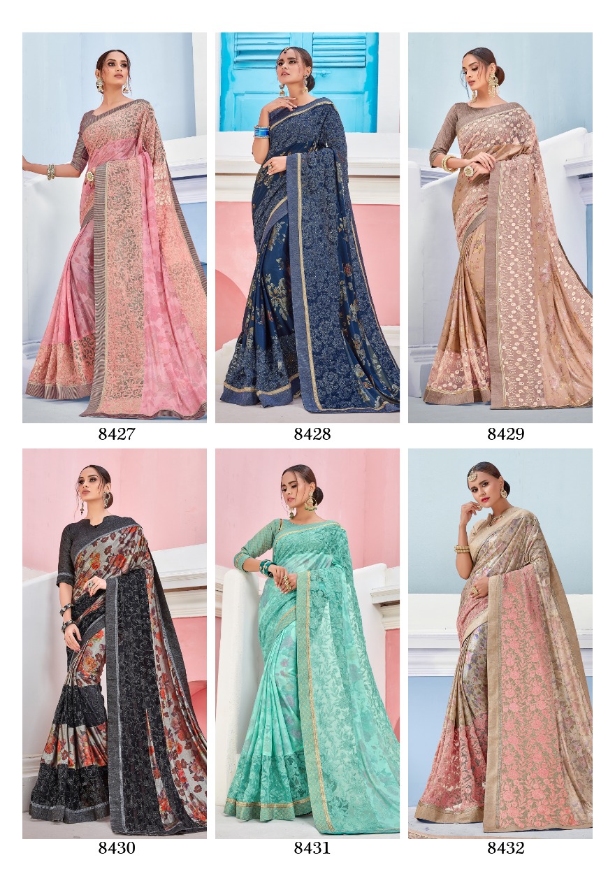 Shangrila Discovery casual stylish digital printed sarees collection