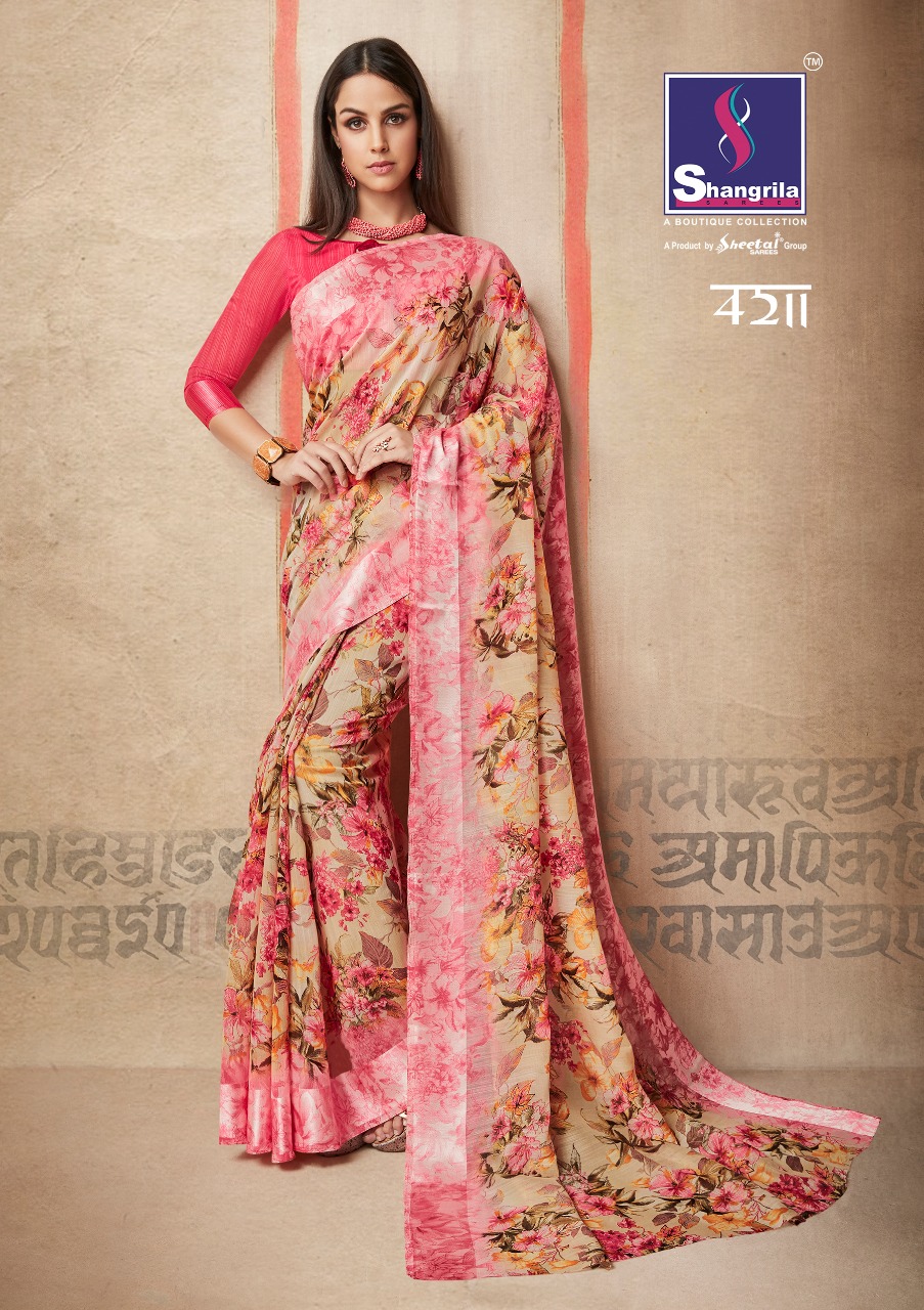 Shangrila presenting kanchana cotton vol 9 beautiful trendy look sarees collection
