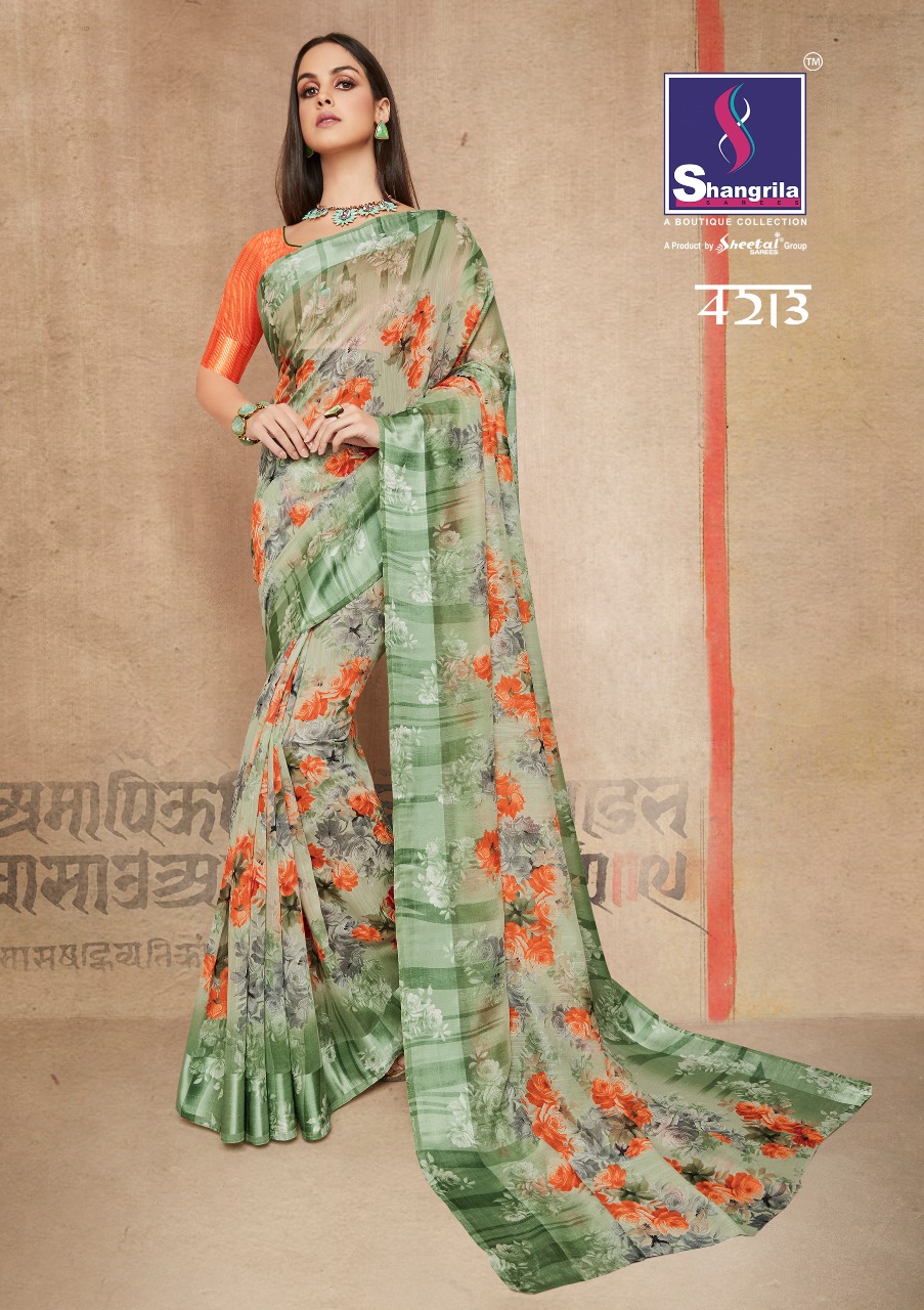 Shangrila presenting kanchana cotton vol 9 beautiful trendy look sarees collection