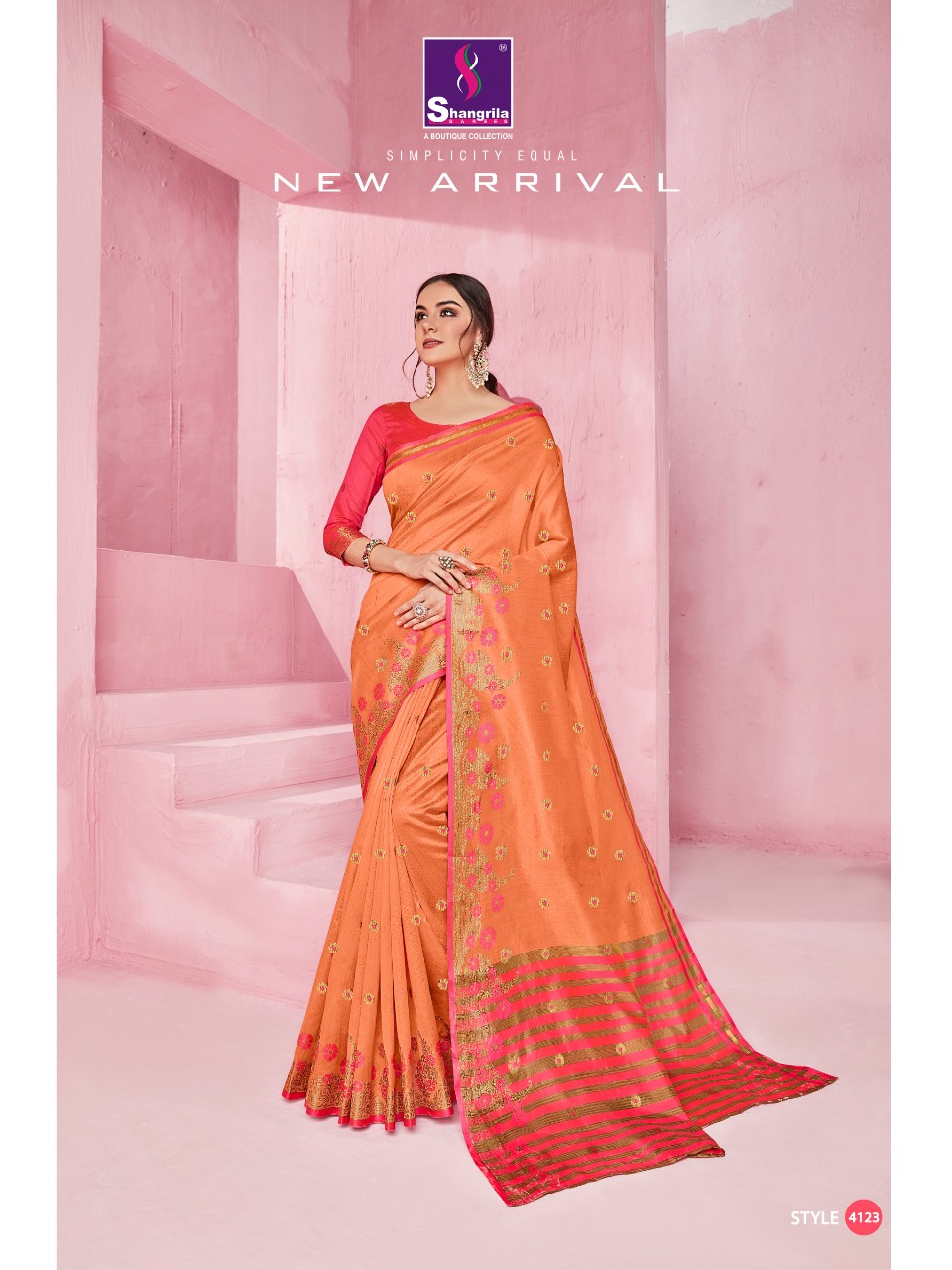 Shangrila presenting raazia cotton beautiful casual daily wear sarees collection