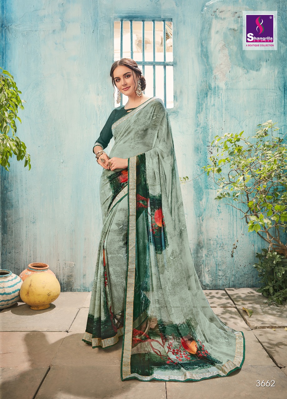 Shangrila presents amyra Simple casual wear printed  sarees collection
