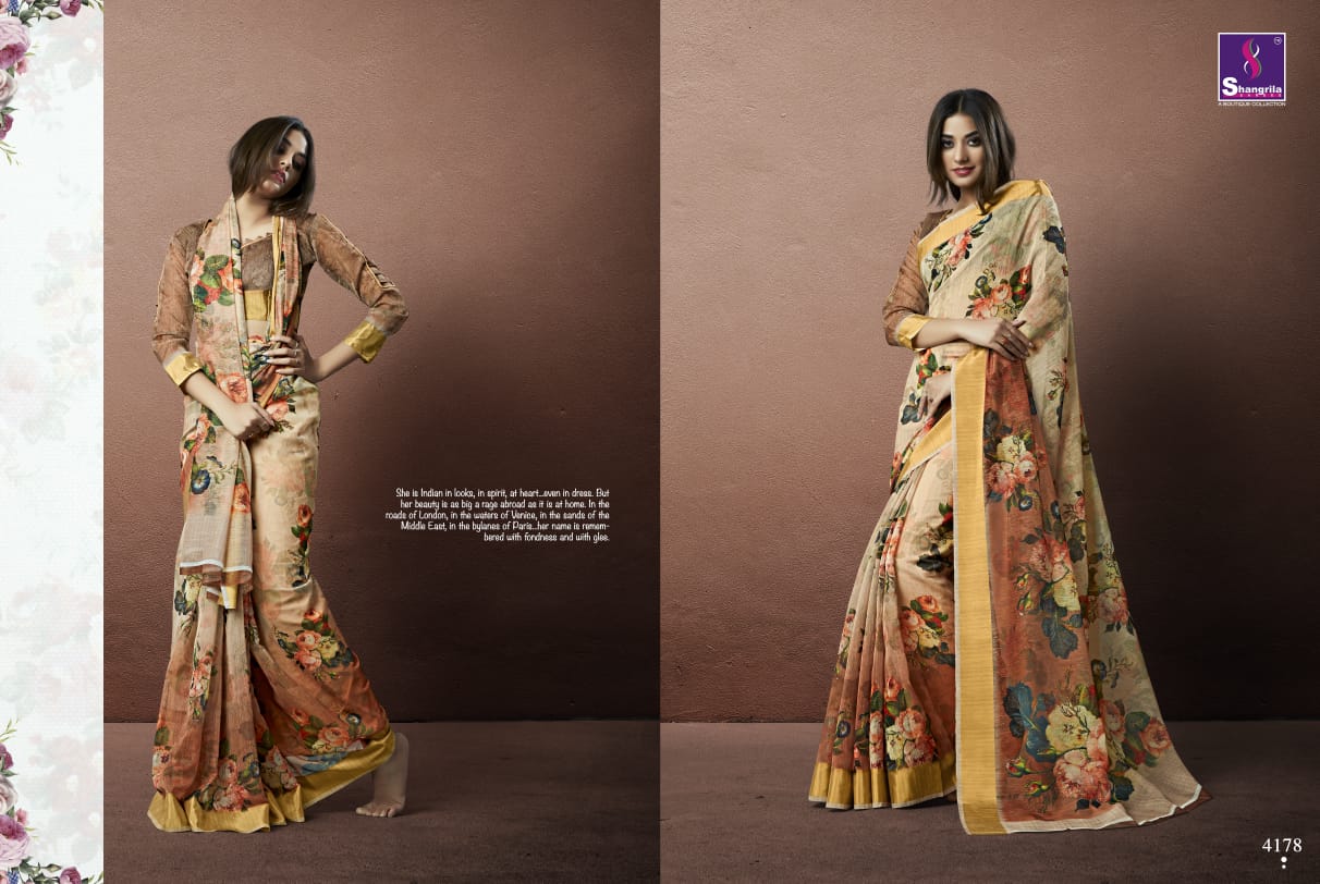 Shangrila true digital beautiful casual digital printed sarees collection