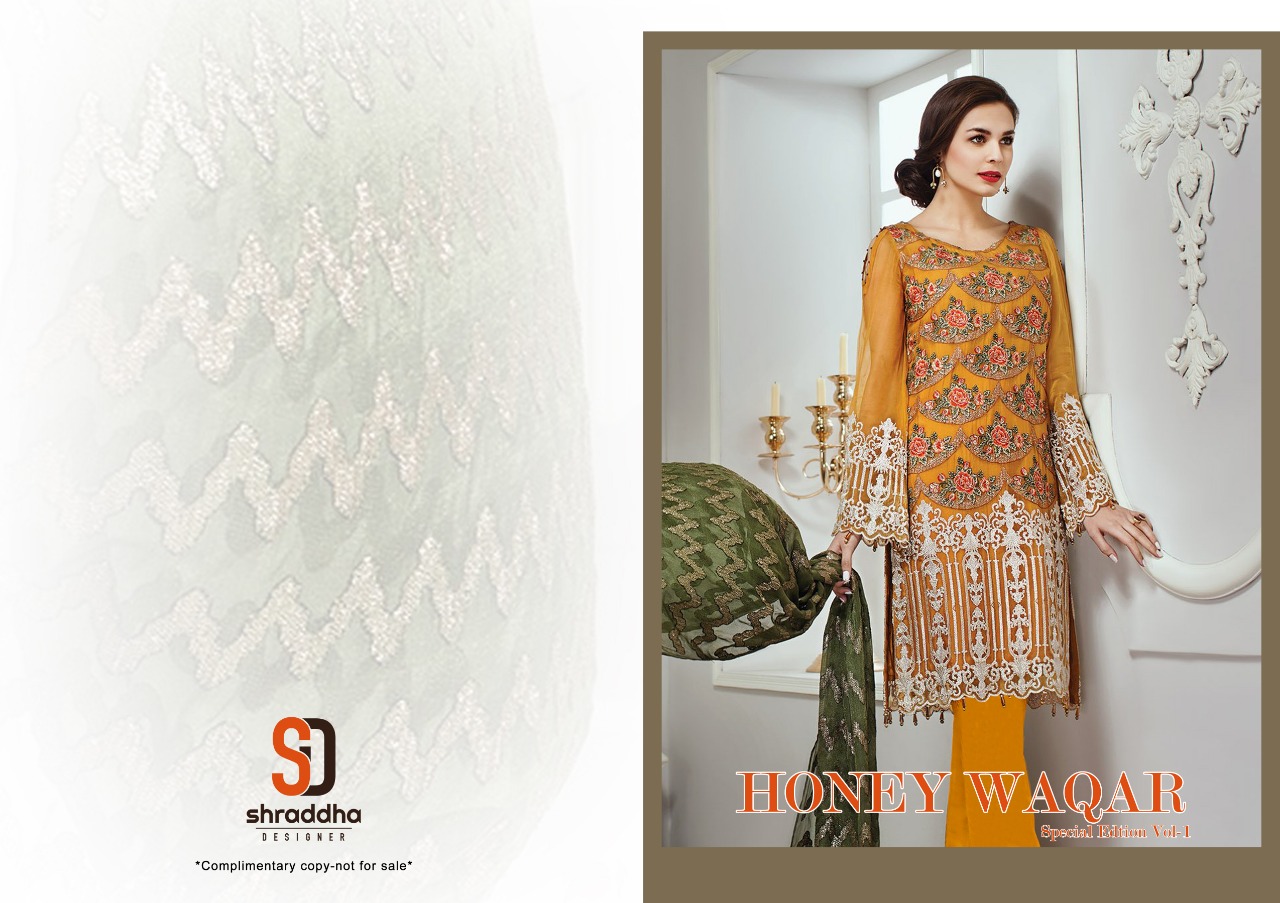 Shraddha designer Presents honey waqar special edition vol 1 beautiful collection of salwar kameez