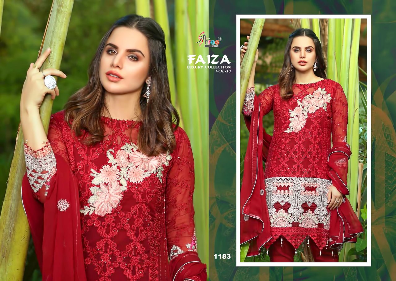 Shree fabs presenting faiza luxury collection vol 10 Fancy party wear collection of salwar kameez